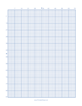 Cross-stitch Paper with 7 Lines per Division Paper