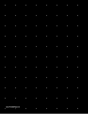 Dot Paper with 1 Dot per Inch and a Black Background Paper