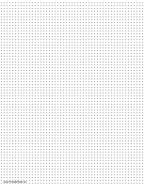 Printable Dot Paper with six dots per inch spacing on letter-sized paper