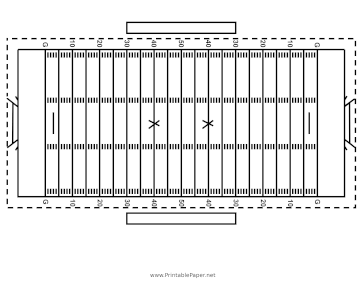 football field diagram black and white