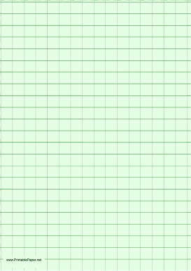 Printable Graph Paper - Light Green - Half Inch Grid - A4