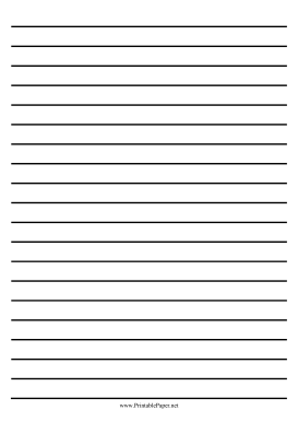 Printable Low Vision Writing Paper - Half Inch - A4
