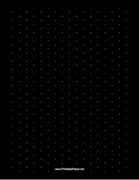 Isometric Paper with Dots Every Half-Inch on a Black Background Paper