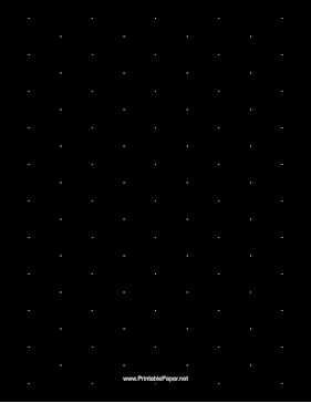 Isometric Paper with Dots Every Inch on a Black Background Paper