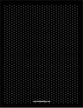 Isometric Paper with Dots Every Quarter-Inch on a Black Background Paper