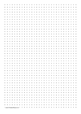 Printable Dot Paper with four dots per inch on A4-sized paper