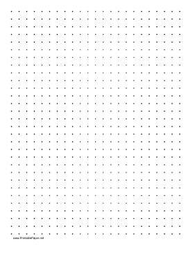 Printable Dot Paper with three dots per inch on letter-sized paper