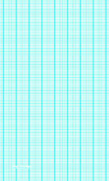 Graph Paper with ten lines per inch and heavy index lines on legal-sized paper Paper