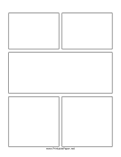 Blank Comic Book Template, Comic Book Strip Template, Empty Comic Panels  Printable, 10 Sheets, Letter and A4 Size -  Denmark