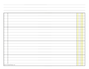 Finance Columnar Paper in Landscape Orientation, Wide-Spaced Lines, and 1 Column paper