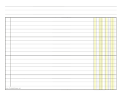 Finance Columnar Paper in Landscape Orientation, Wide-Spaced Lines, and 2 Columns paper