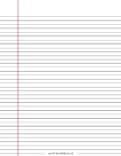 Lined Paper Letter 1 Line Per 7mm paper