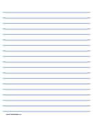 Low Vision Writing Paper - 1/2 Inch (blue lines) paper